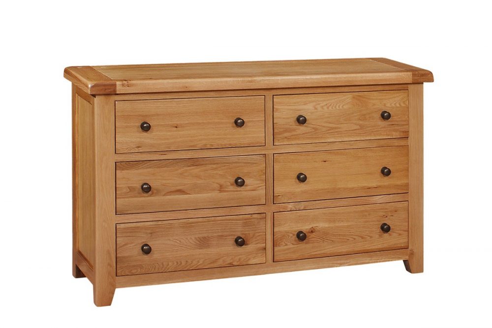 Oscar wide 6 drawer chest of drawers
